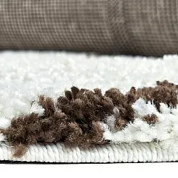 Ronde vloerkleden - Eze (wit/bruin)