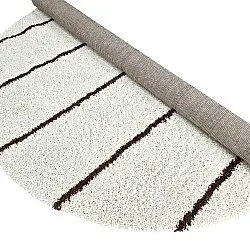 Ronde vloerkleden - Eze (wit/bruin)