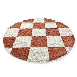 Ronde vloerkleden - Gordes (oranje/wit)