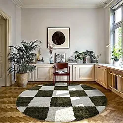 Ronde vloerkleden - Gordes (groen/wit)