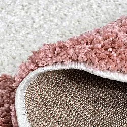 Ronde vloerkleden - Gordes (roze/wit)