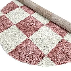 Ronde vloerkleden - Gordes (roze/wit)