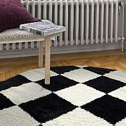 Ronde vloerkleden - Gordes (zwart/wit)