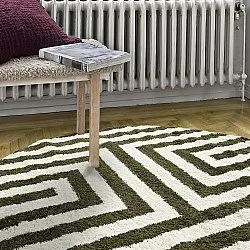 Ronde vloerkleden - Imilchil (wit/groen)