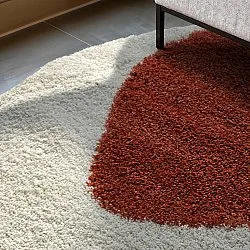 Ronde vloerkleden - Sanghar (wit/oranje/groen)