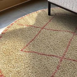 Ronde vloerkleden - Tiznit (beige/roze)