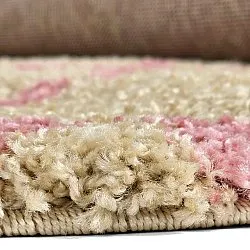 Ronde vloerkleden - Tiznit (beige/roze)