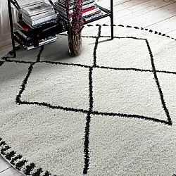 Ronde vloerkleden - Tiznit (wit/zwart)