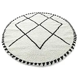 Ronde vloerkleden - Tiznit (wit/zwart)