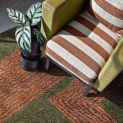 Ronde vloerkleden - Zagora (groen/oranje)