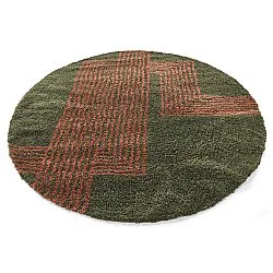 Ronde vloerkleden - Zagora (groen/oranje)