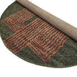 Ronde vloerkleden - Zagora (groen/oranje)