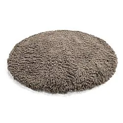 Rond vloerkleed - Aliste Wool Shaggy (bruin)