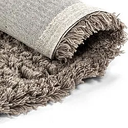 Rond vloerkleed - Aliste Wool Shaggy (bruin)