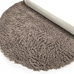 Rond vloerkleed - Aliste Wool Shaggy (bruin)