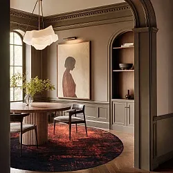 Rond vloerkleed - Frome (rood)