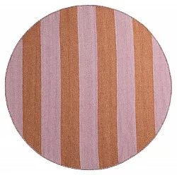 Rond vloerkleed - Garine (oranje/roze)