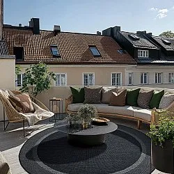 Rond vloerkleed - Indoor/Outdoor Alta (antraciet)