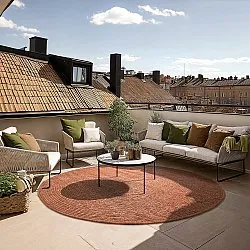 Rond vloerkleed - Indoor/Outdoor Arlo (oranje)