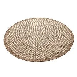 Rond vloerkleed - Indoor/Outdoor Donora (bruin)