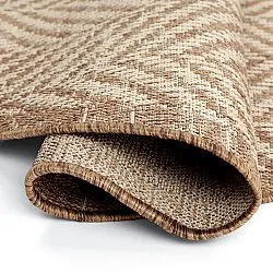 Rond vloerkleed - Indoor/Outdoor Donora (bruin)