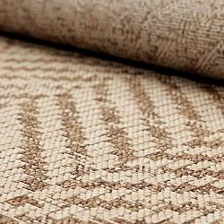 Rond vloerkleed - Indoor/Outdoor Donora (bruin)