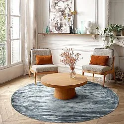 Rond vloerkleed - Jodhpur Special Luxury Edition (blauw/grijs)