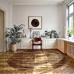 Rond vloerkleed - Jodhpur Special Luxury Edition (bruin)