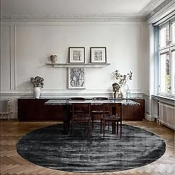 Rond vloerkleed - Jodhpur Special Luxury Edition (zwart)