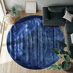 Rond vloerkleed - Jodhpur Special Luxury Edition Viscose (blauw)