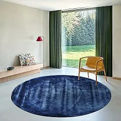 Rond vloerkleed - Jodhpur Special Luxury Edition Viscose (blauw)