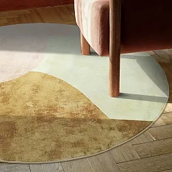 Rond vloerkleed - Lazio (beige/roze)