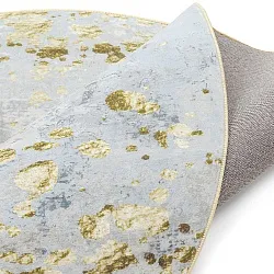 Rond vloerkleed - Maude (grijs/goud)