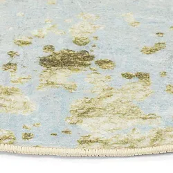 Rond vloerkleed - Maude (grijs/goud)