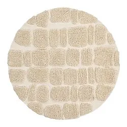 Rond vloerkleed - Otranto Natural Cotton Shaggy (gebroken wit)