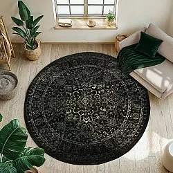 Rond vloerkleed - Peking Noble (zwart)