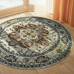 Rond vloerkleed - Siliana (beige)