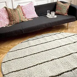 Ronde vloerkleden - Eze (wit/groen)