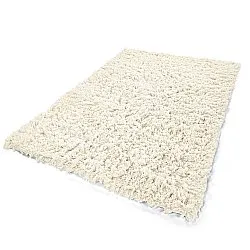 Hoogpolig vloerkleed - Fassale Hand Woven Wool Shaggy (wit)