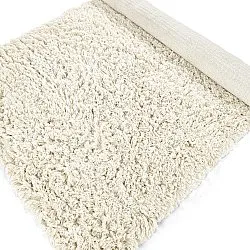 Hoogpolig vloerkleed - Fassale Hand Woven Wool Shaggy (wit)