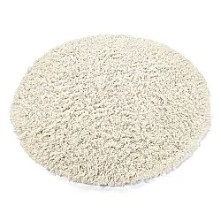Rond vloerkleed - Fassale Hand Woven Wool Shaggy (wit)