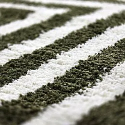 Hoogpolig vloerkleed - Imilchil (wit/groen)