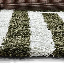 Hoogpolig vloerkleed - Imilchil (wit/groen)