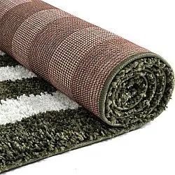 Hoogpolig vloerkleed - Imilchil (wit/groen)