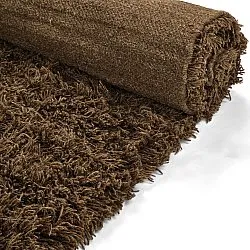 Hoogpolig vloerkleed - Melilla Hand Woven Wool Shaggy (bruin)