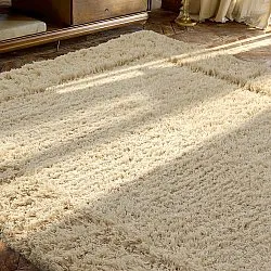 Hoogpolig vloerkleed - Melilla Hand Woven Wool Shaggy (natuur)