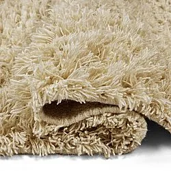 Hoogpolig vloerkleed - Melilla Hand Woven Wool Shaggy (natuur)