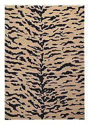 Hoogpolig vloerkleed - Zebra Tufted Wool Premium (beige/zwart)