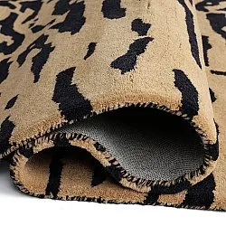 Hoogpolig vloerkleed - Zebra Tufted Wool Premium (beige/zwart)