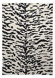 Hoogpolig vloerkleed - Zebra Tufted Wool Premium (wit/zwart)